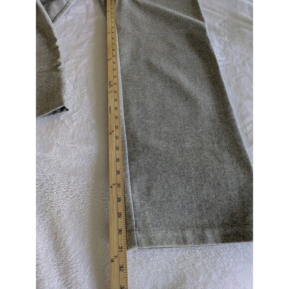 DKNY Wool Pants Size Small 38x31 Wide Leg‎ Casual Drawstring Lounge Relaxed Gray - Picture 8 of 9